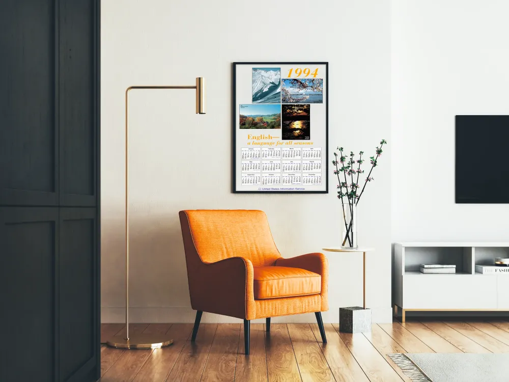 Plakat Kalendarz 1994 z fotografiami Czterech Pór Roku w Stanach Zjednoczonych