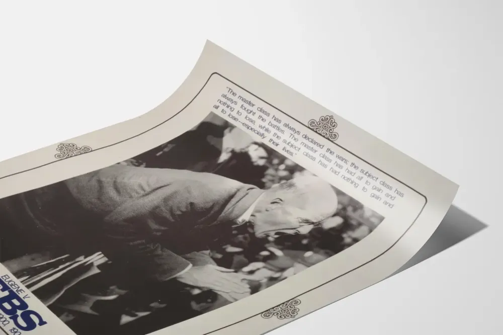 Plakat kampanii socjalistycznej Eugene V. Debs 1972
