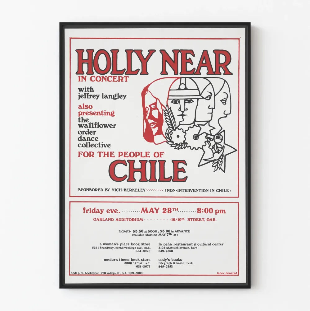Plakat koncertowy Holly Near dla Ludzi Chile