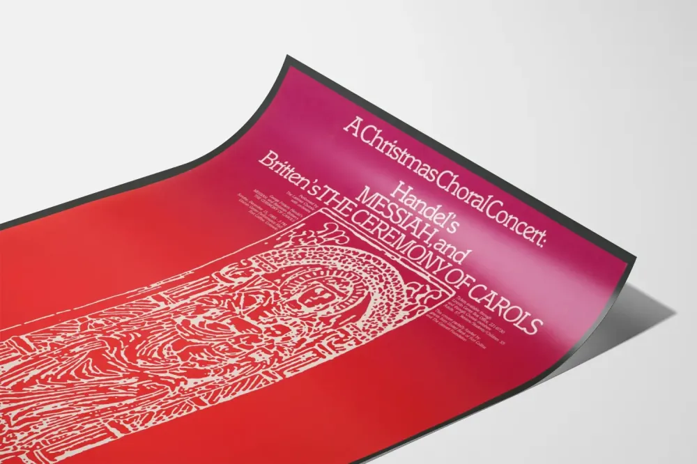 Plakat koncertu chóralnego na Boże Narodzenie - Handel i Britten