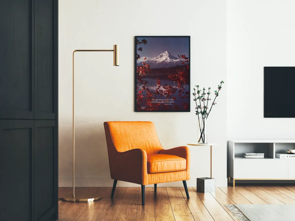 Plakat Krajobraz Górski Mt Hood Oregon z Inspirującym Cytatem