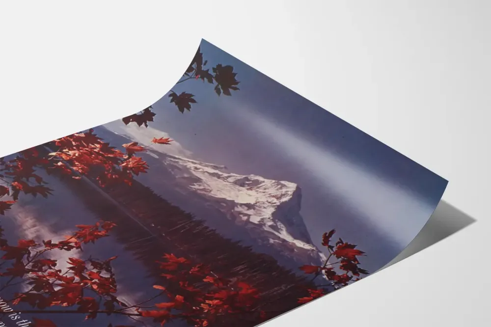 Plakat Krajobraz Górski Mt Hood Oregon z Inspirującym Cytatem