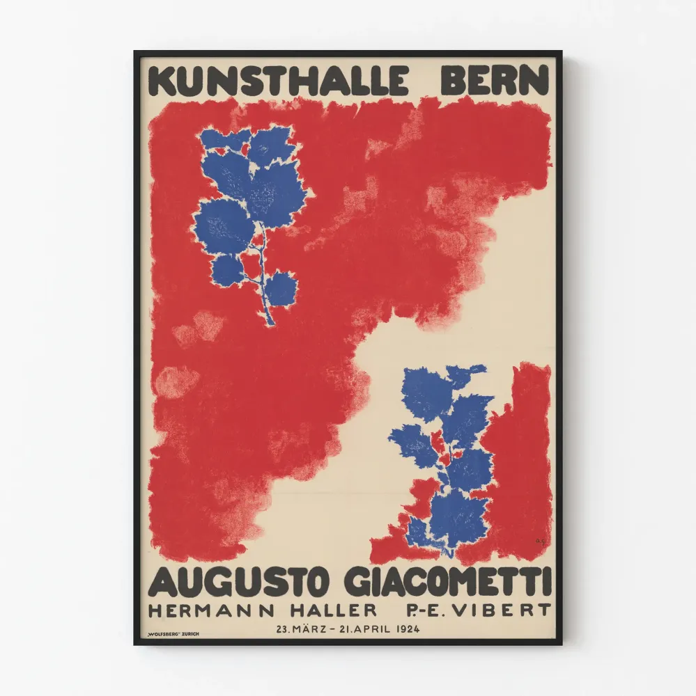 Plakat Kunsthalle Bern - Wystawa Augusto Giacometti, Hermann Haller, P-E Vibert 1924