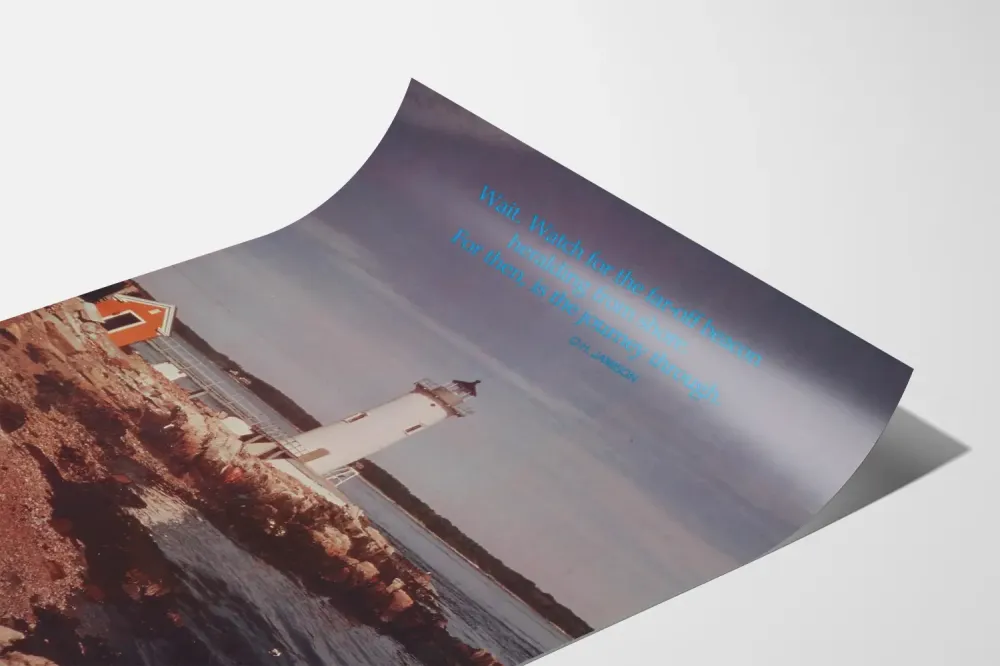 Plakat Latarnia na Punkt w Nowym Castle – Dekoracja Ścienna Morska