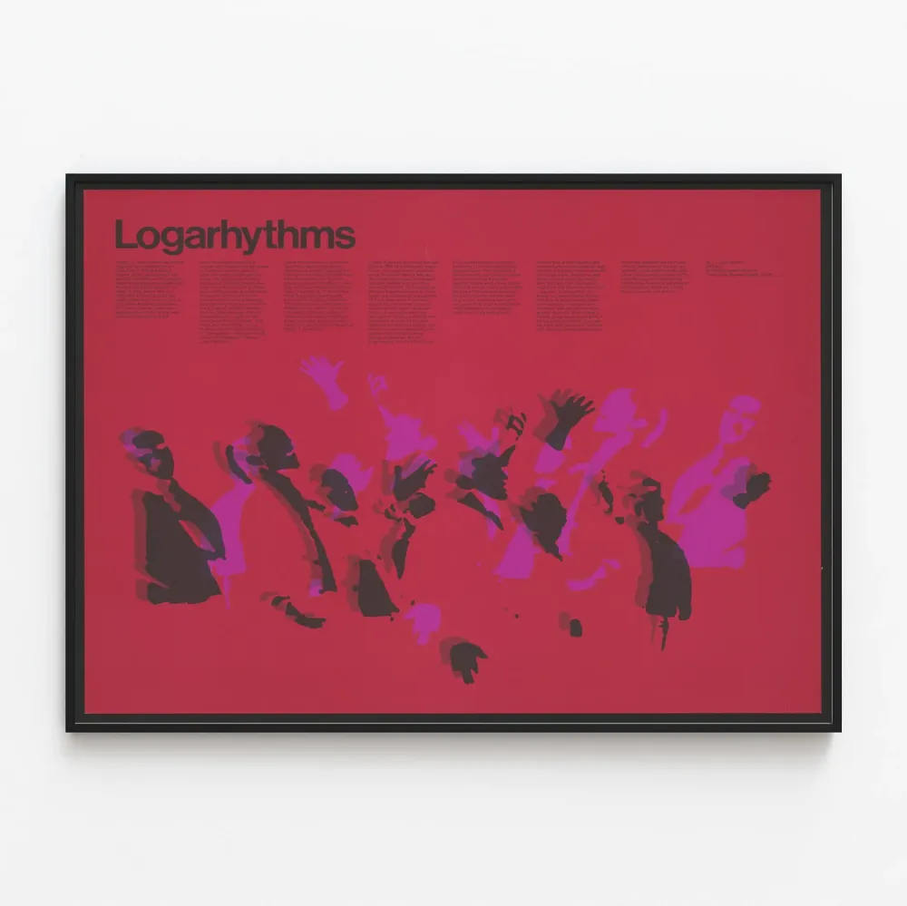 Plakat Logarhythms - Nowoczesna dekoracja ścienna w kolorze czerwonym i fioletowym