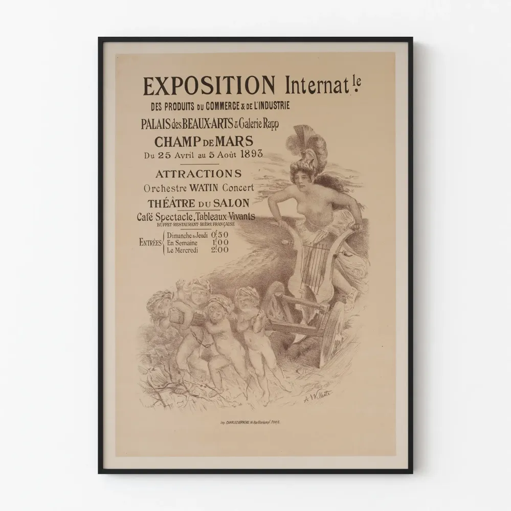 Plakat Międzynarodowa Wystawa Produktów Handlu i Przemysłu 1893