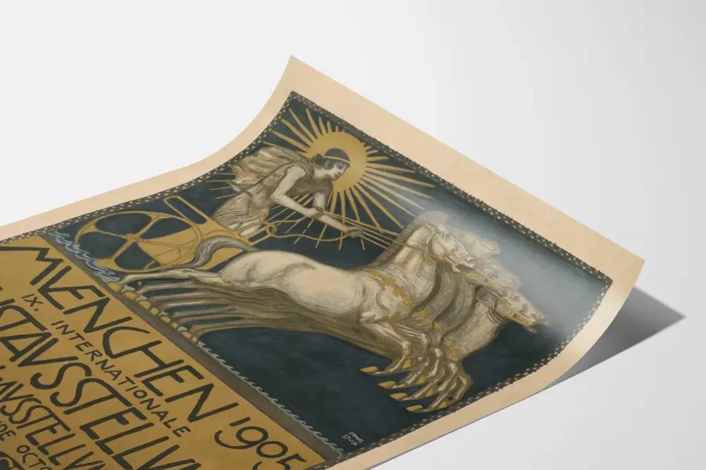 Plakat Międzynarodowa Wystawa Sztuki Monachium 1905 Secesja