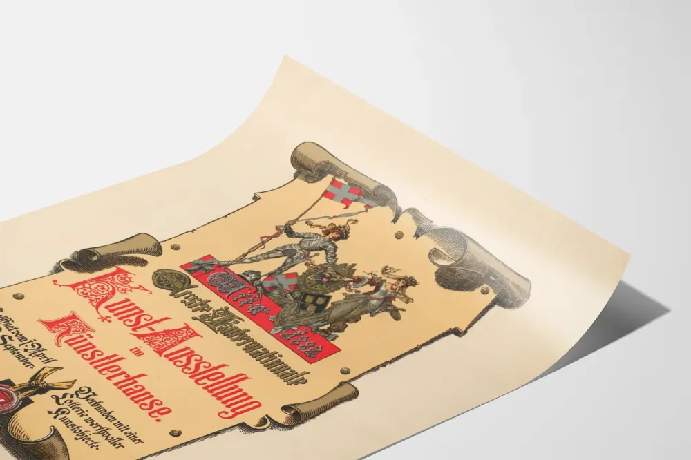 Plakat Międzynarodowa Wystawa Sztuki w Wiedniu 1882