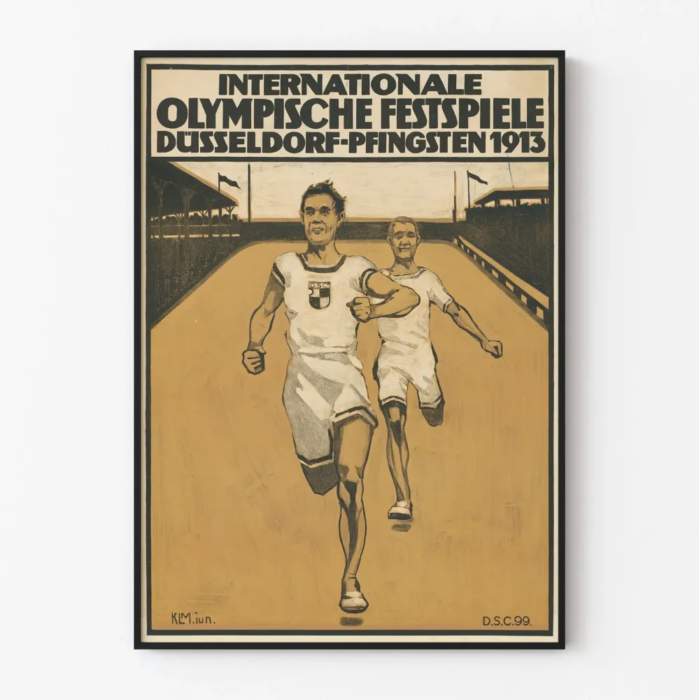 Plakat Międzynarodowe Igrzyska Olimpijskie Düsseldorf 1913