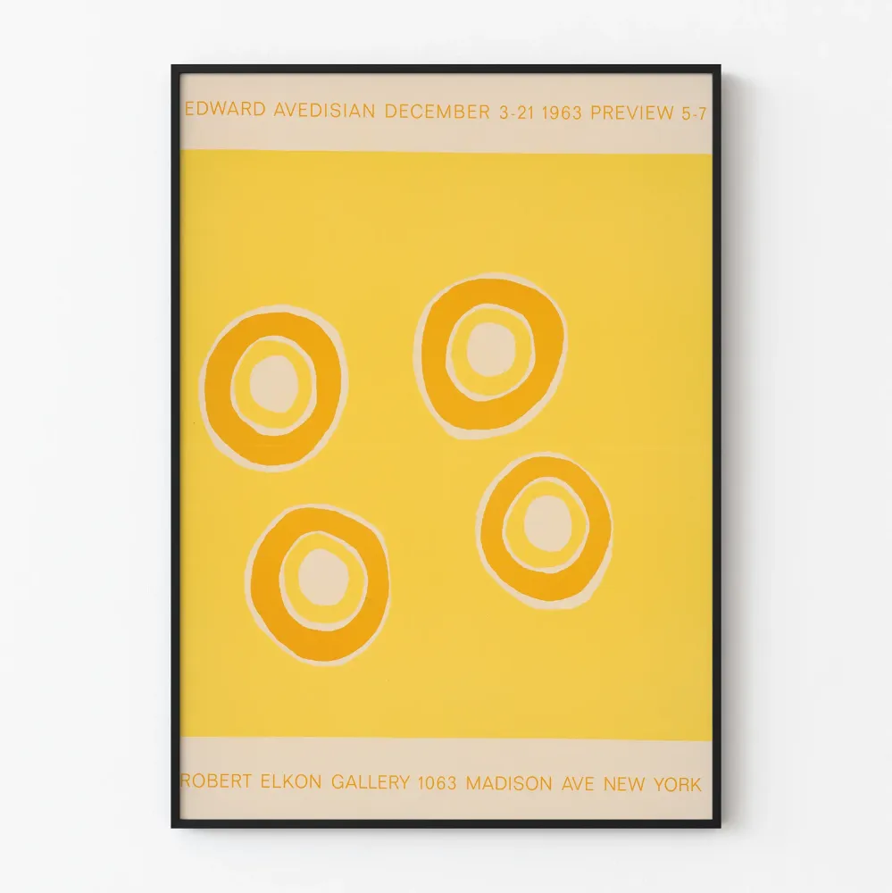 Plakat minimalistyczny Edward Avedisian Galeria Robert Elkon 1963