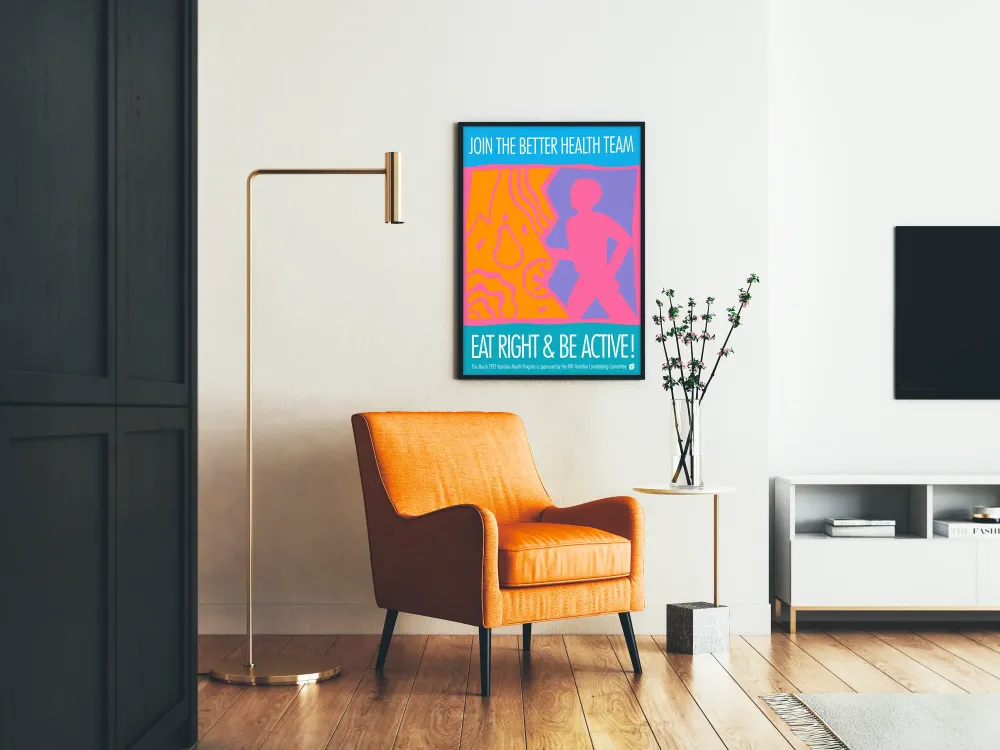 Plakat Motywujący Zdrowie i Dobrostan - Jedz Zdrowo i Pozostań Aktywny
