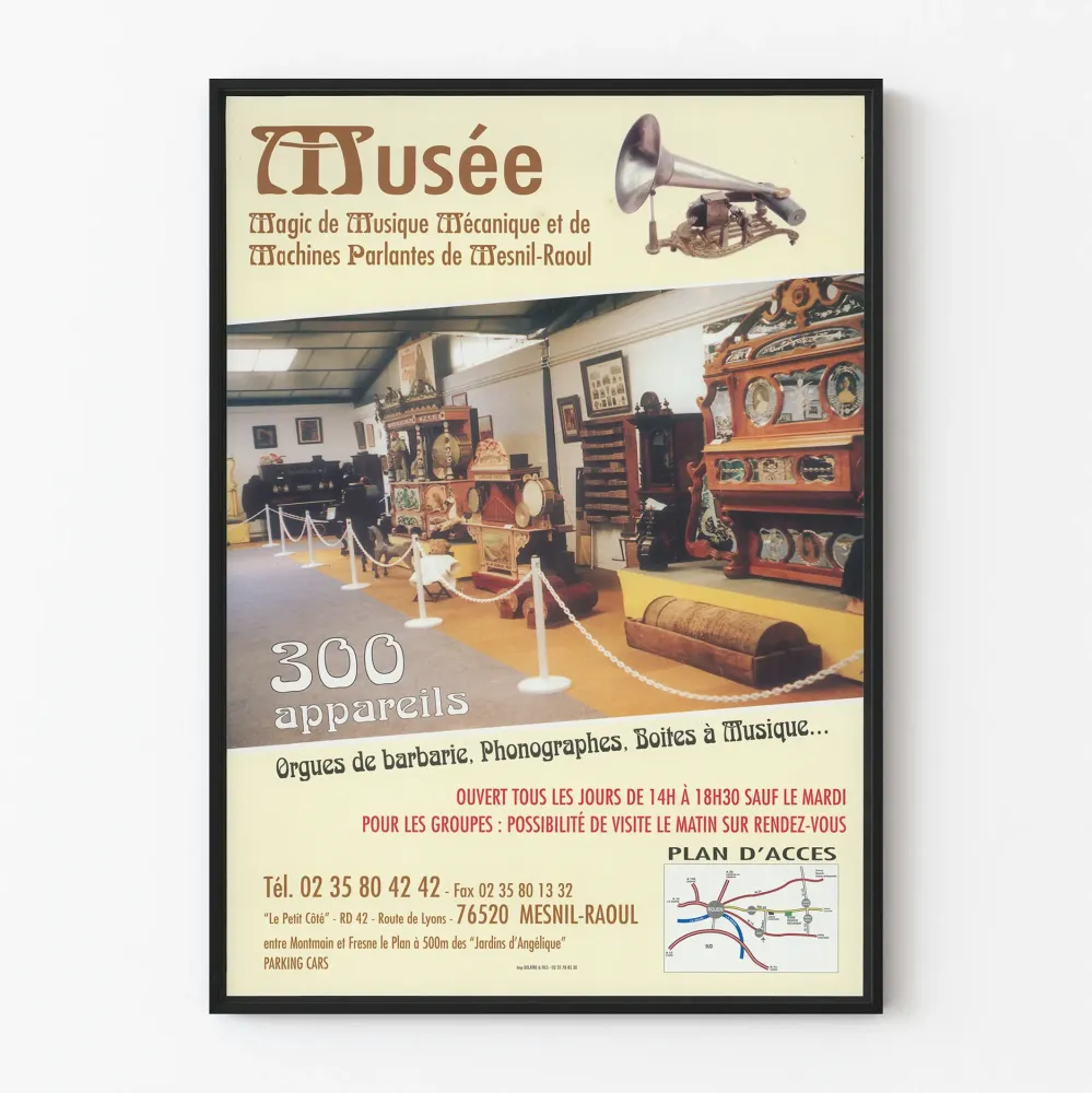 Plakat Muzeum Magicznej Muzyki Mechanicznej i Maszyn Mówiących z Mesnil-Raoul