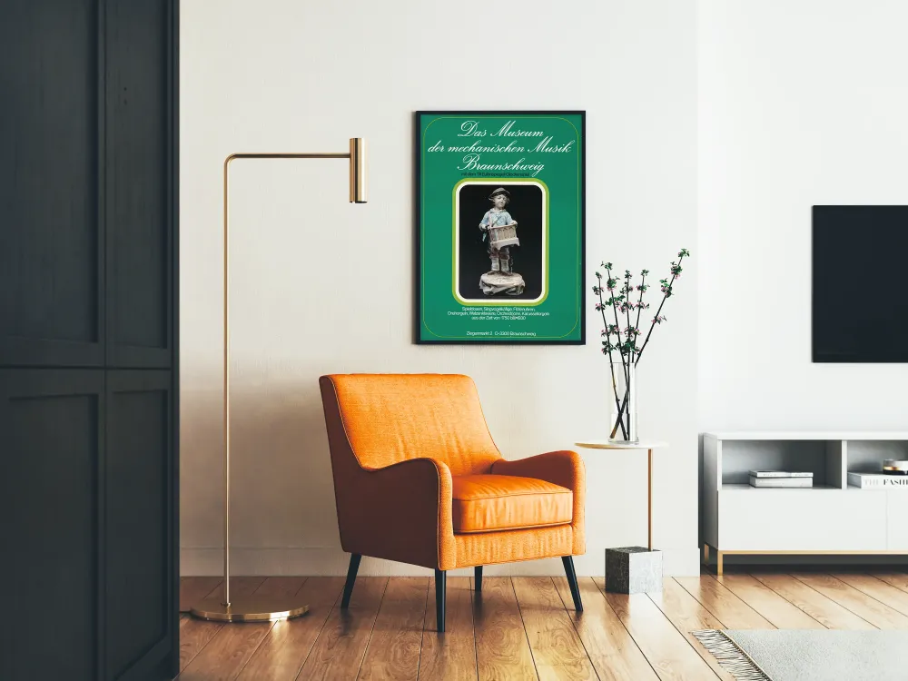 Plakat muzeum muzyki mechanicznej w Brunszwiku