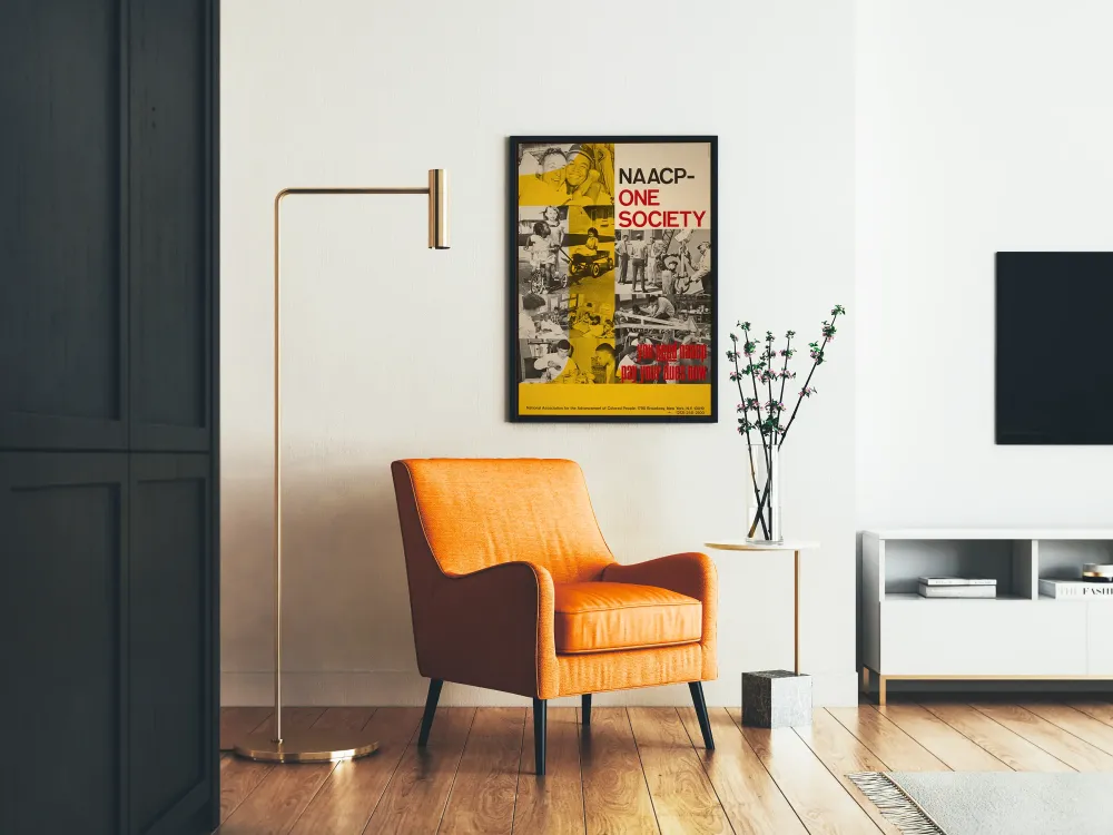 Plakat NAACP One Society - Plakat vintage promocyjny społeczny