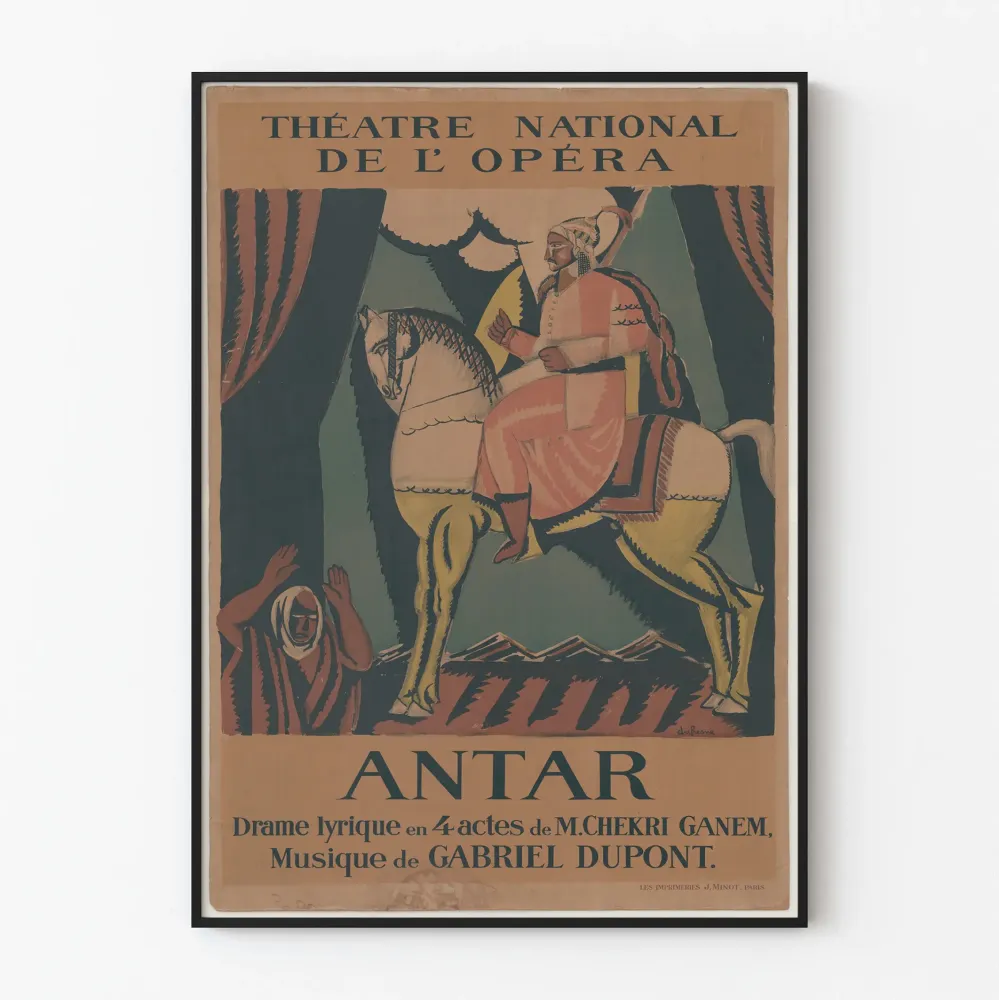 Plakat Narodowego Teatru Operowego - Antar, Dramat Liryczny w 4 Aktach