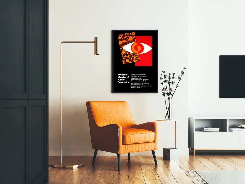 Plakat naukowy vintage genetyka i eliminacja raka