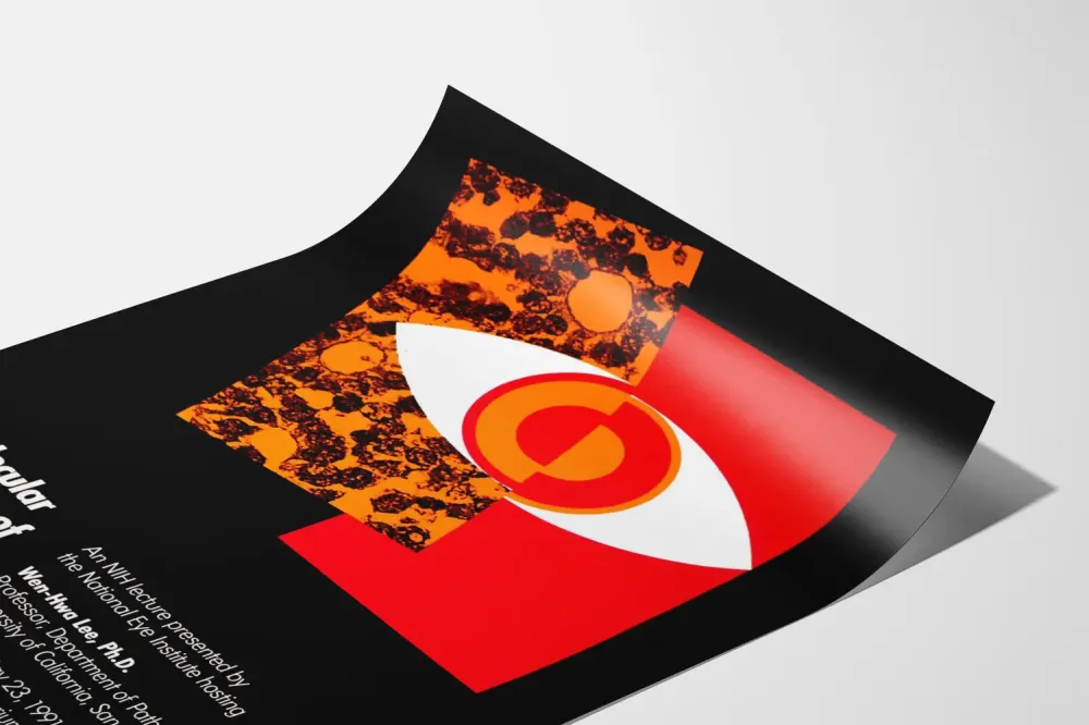 Plakat naukowy vintage genetyka i eliminacja raka