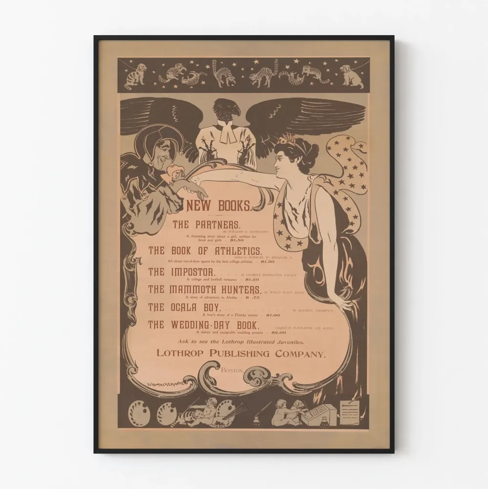 Plakat z nowej kolekcji książek Vintage Lothrop Publishing