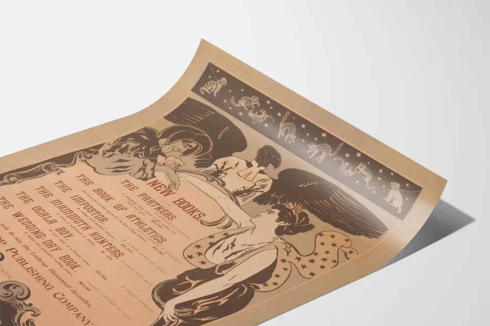 Plakat z nowej kolekcji książek Vintage Lothrop Publishing