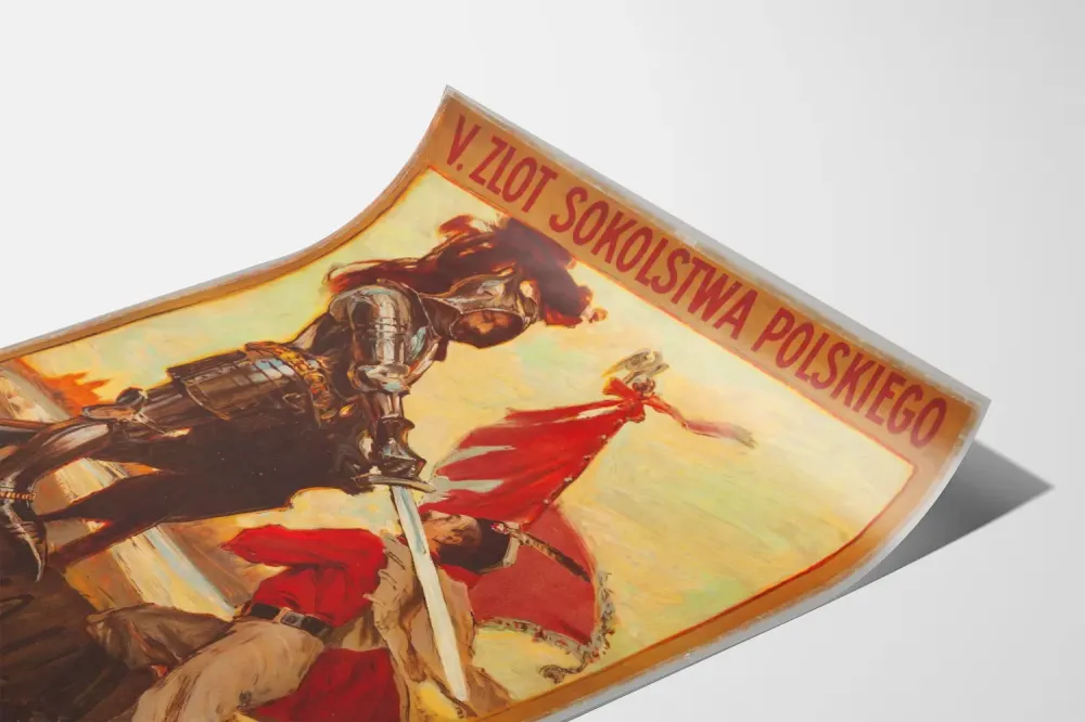 Plakat z okazji V. Kongresu Sokoł Polskiego w Krakowie 1910