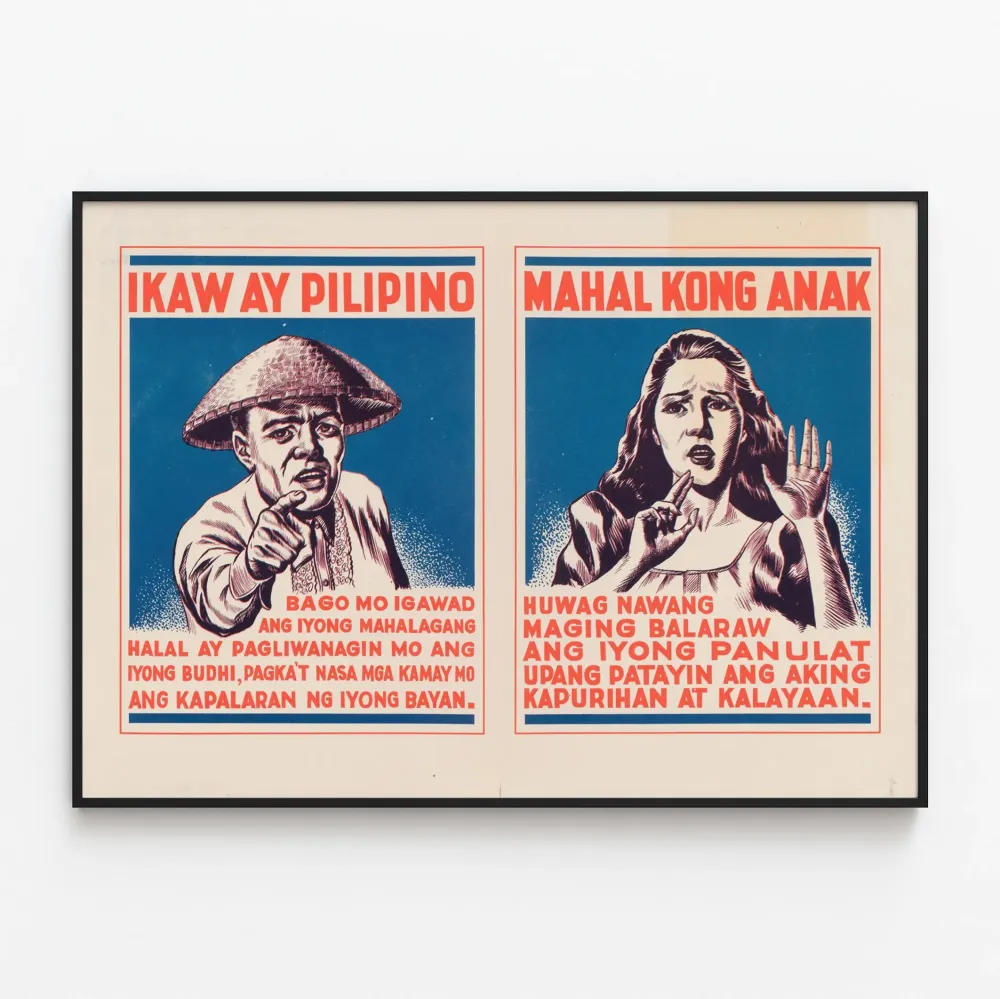 Plakat patriotyczny filipiński - Zaangażowana dekoracja ścienna