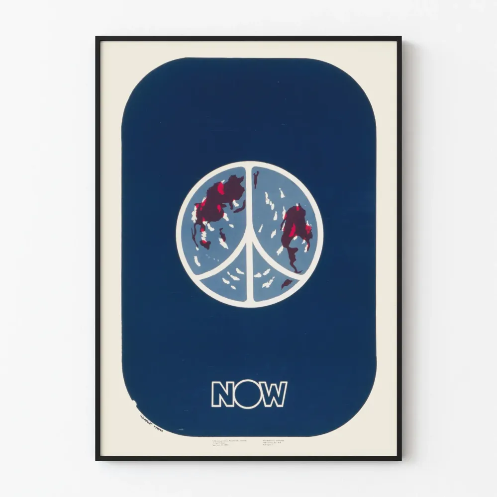 Plakat Peace Now symbol pokoju i jedności