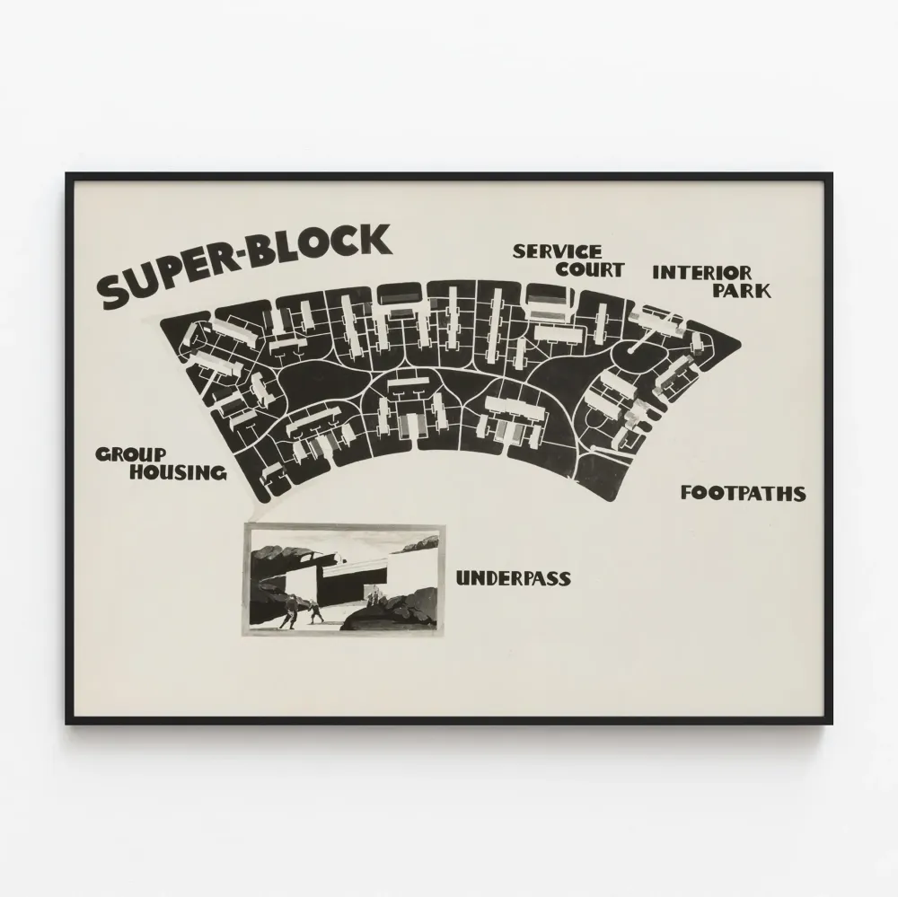 Plakat Plan Zagospodarowania Przestrzennego Superblok do Dekoracji Ścian