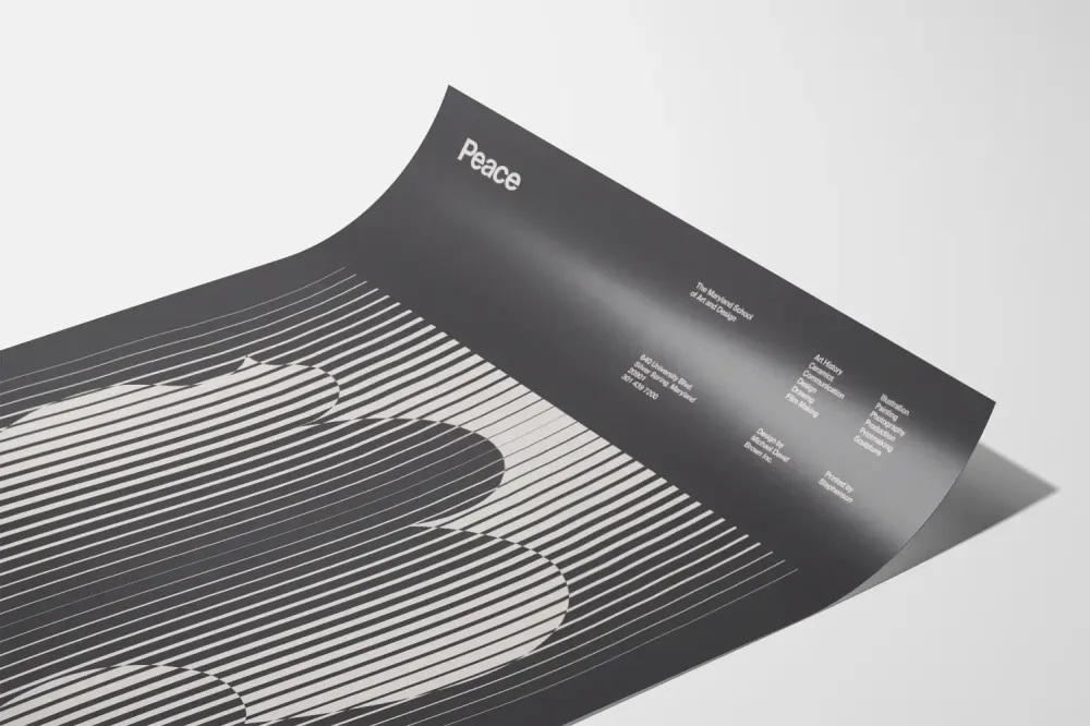 Plakat Pokój - Projekt graficzny w czerni i bieli