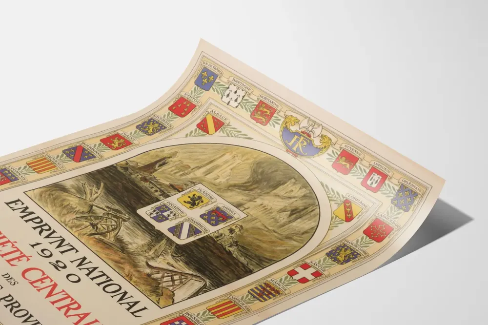 Plakat Pożyczka Narodowa 1920 - Główne Towarzystwo Banków Prowincjonalnych