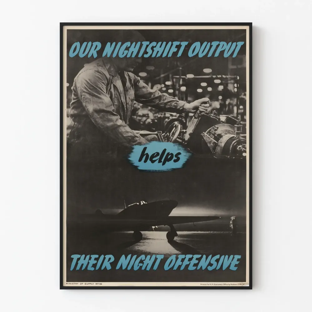 Plakat propagandowy przemysłowy - Nasza nocna zmiana