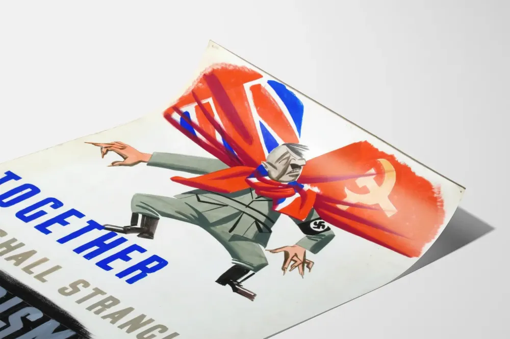 Plakat propagandowy „Razem Udusimy Hitlerowszczyznę”