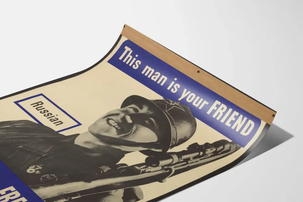 Plakat propagandowy wojsk rosyjskich - historyczna dekoracja ścienna