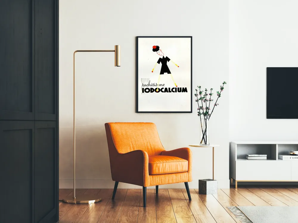 Plakat reklamowy z Iodokalcjum - Retro dekoracja ścienna