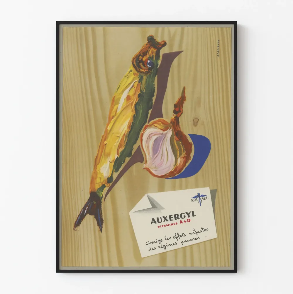 Plakat reklamowy vintage Auxergyl witaminy +D