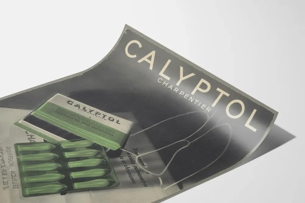 Plakat reklamowy vintage Calyptol Charpentier