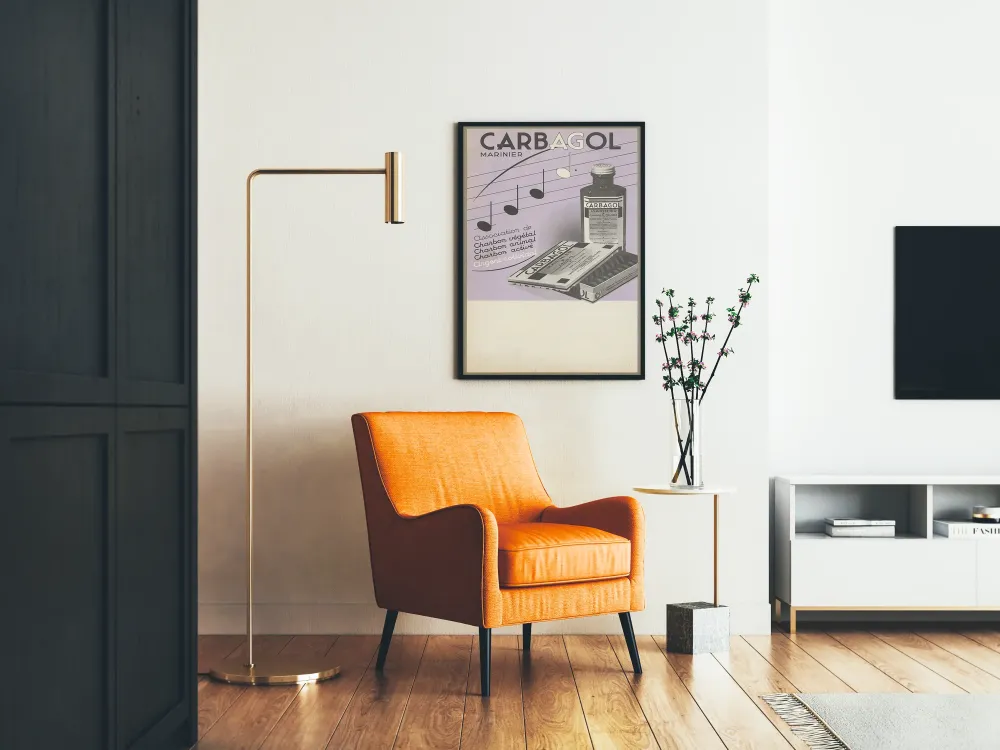 Plakat reklamowy vintage Carbagol Marinier