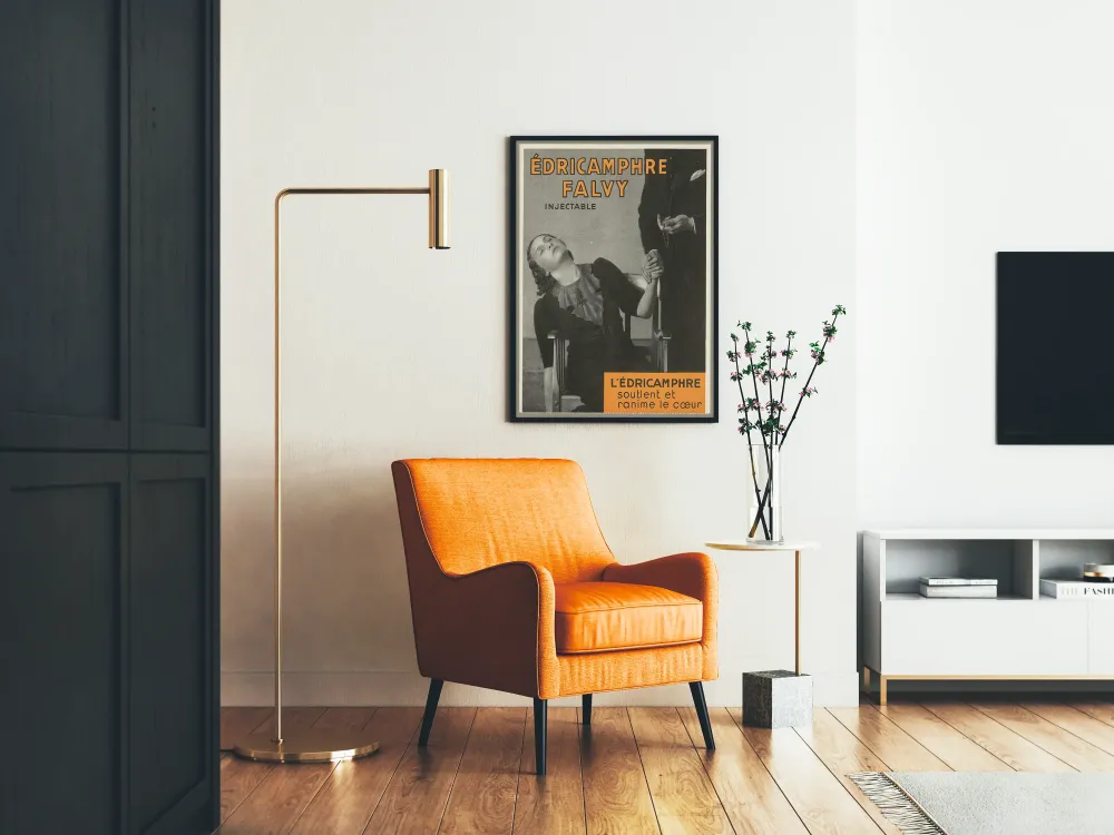 Plakat reklamowy vintage Édricamphre Falvy do wstrzykiwań