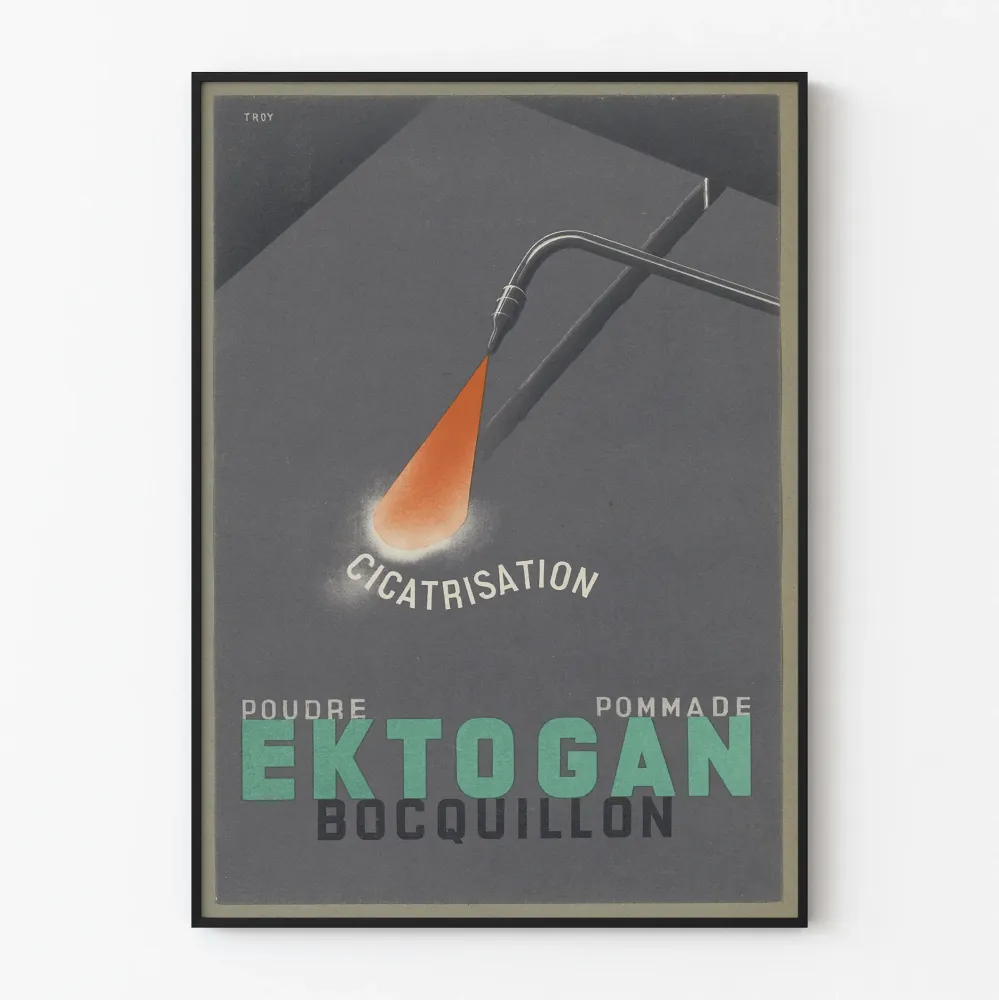 Plakat reklamowy vintage Ektogan Bocquillon gojenie