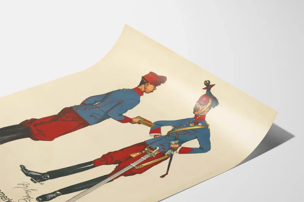 Plakat reklamowy vintage Jacobi Antinicotin Tubes papierosowe