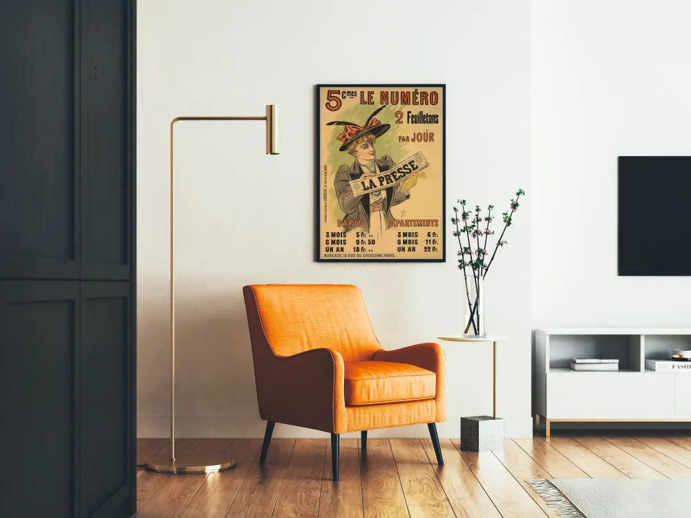 Plakat reklamowy vintage - Prasa, 2 felietony dziennie