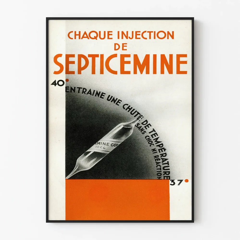 Plakat reklamowy vintage Septicemina wstrzyknięcie