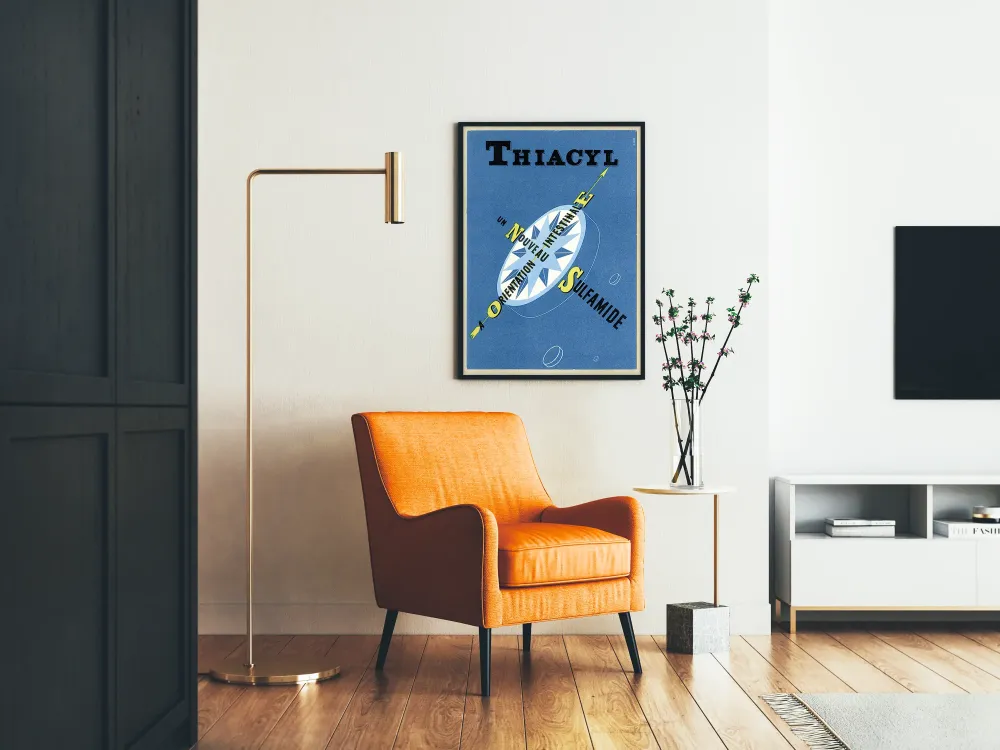 Plakat reklamowy vintage sulfonamid Thiacyl