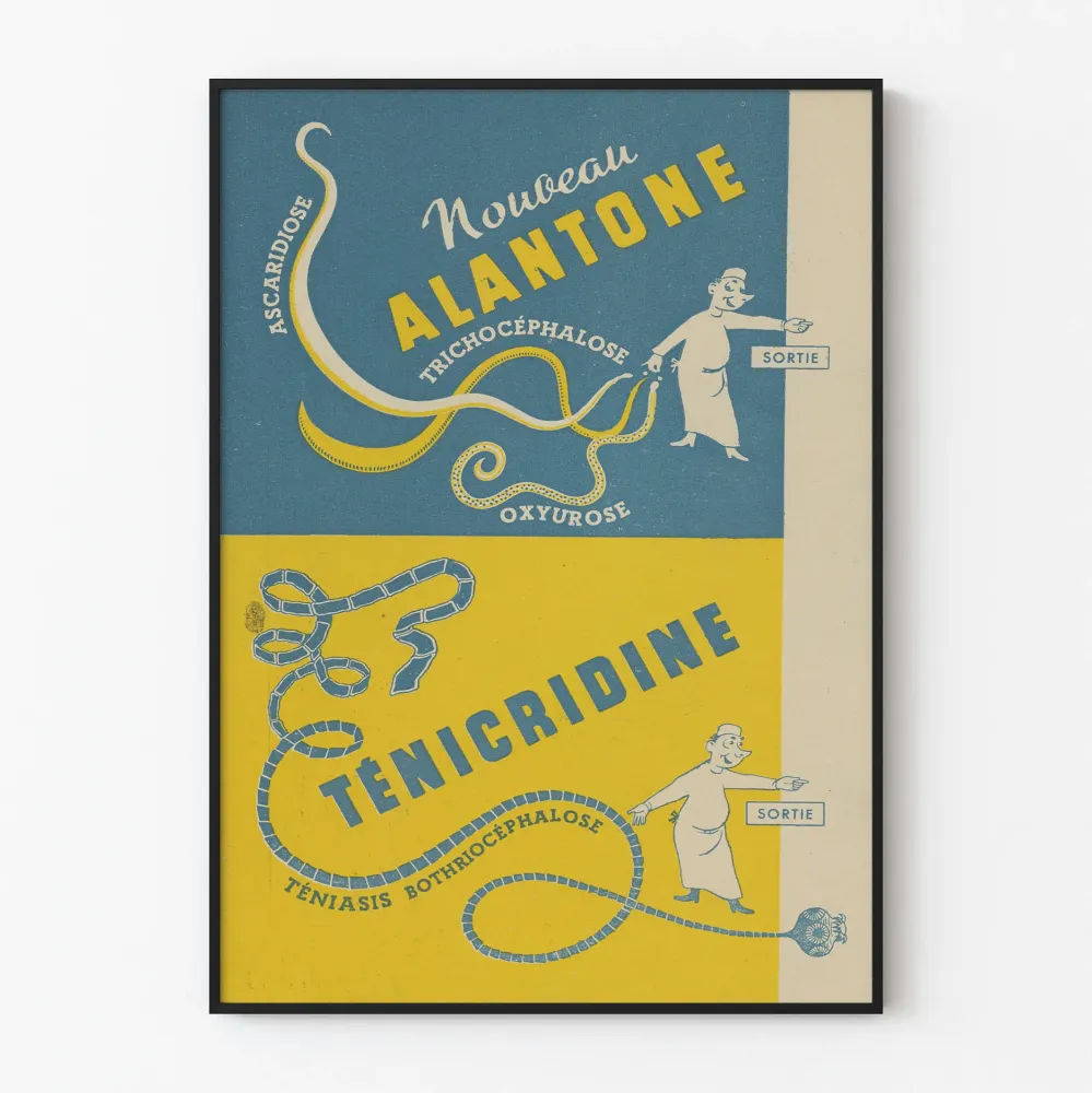 Plakat reklamowy vintage - Ténicridine i nowy Alantone