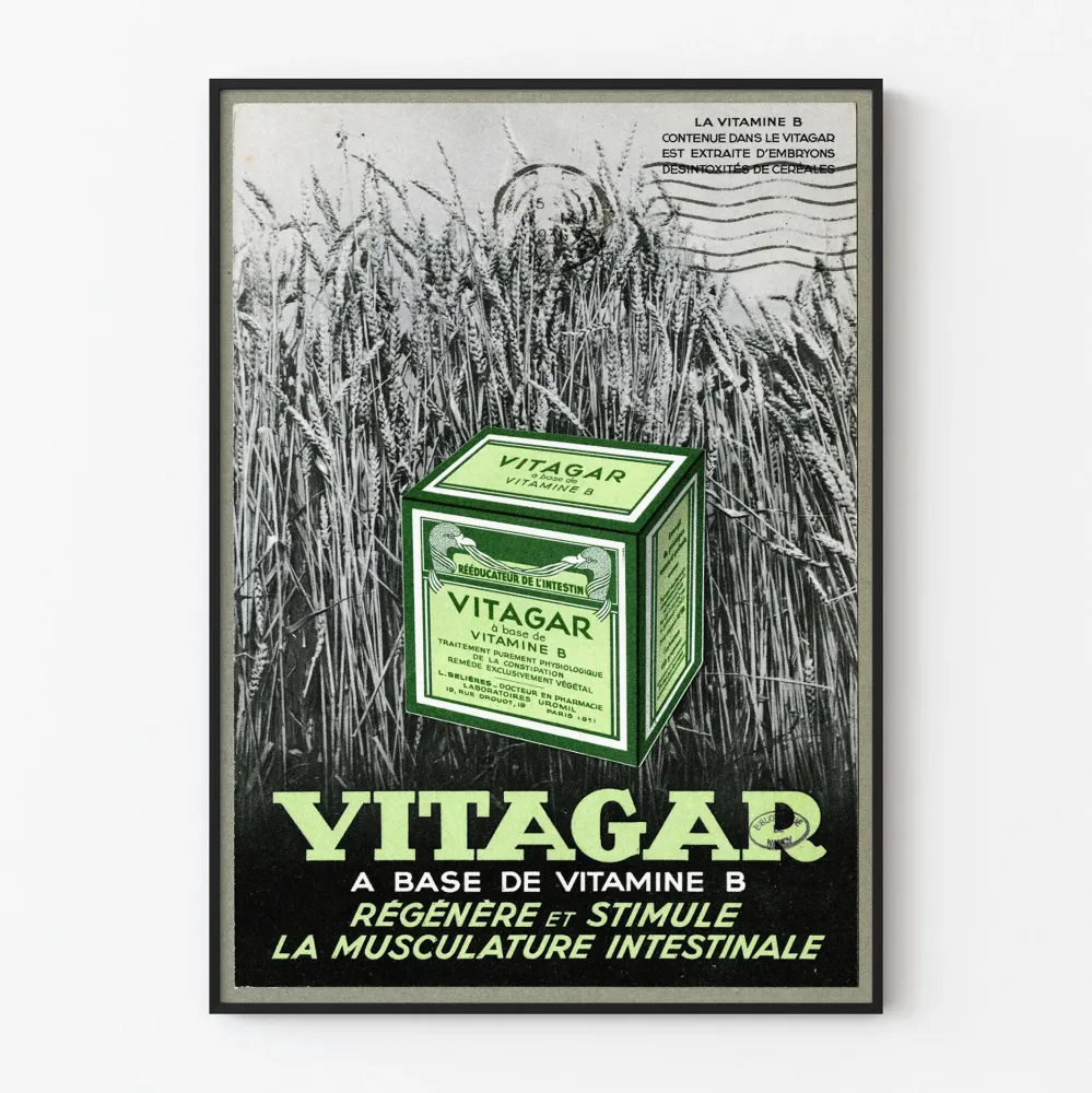 Plakat reklamowy vintage Vitagar witamina B