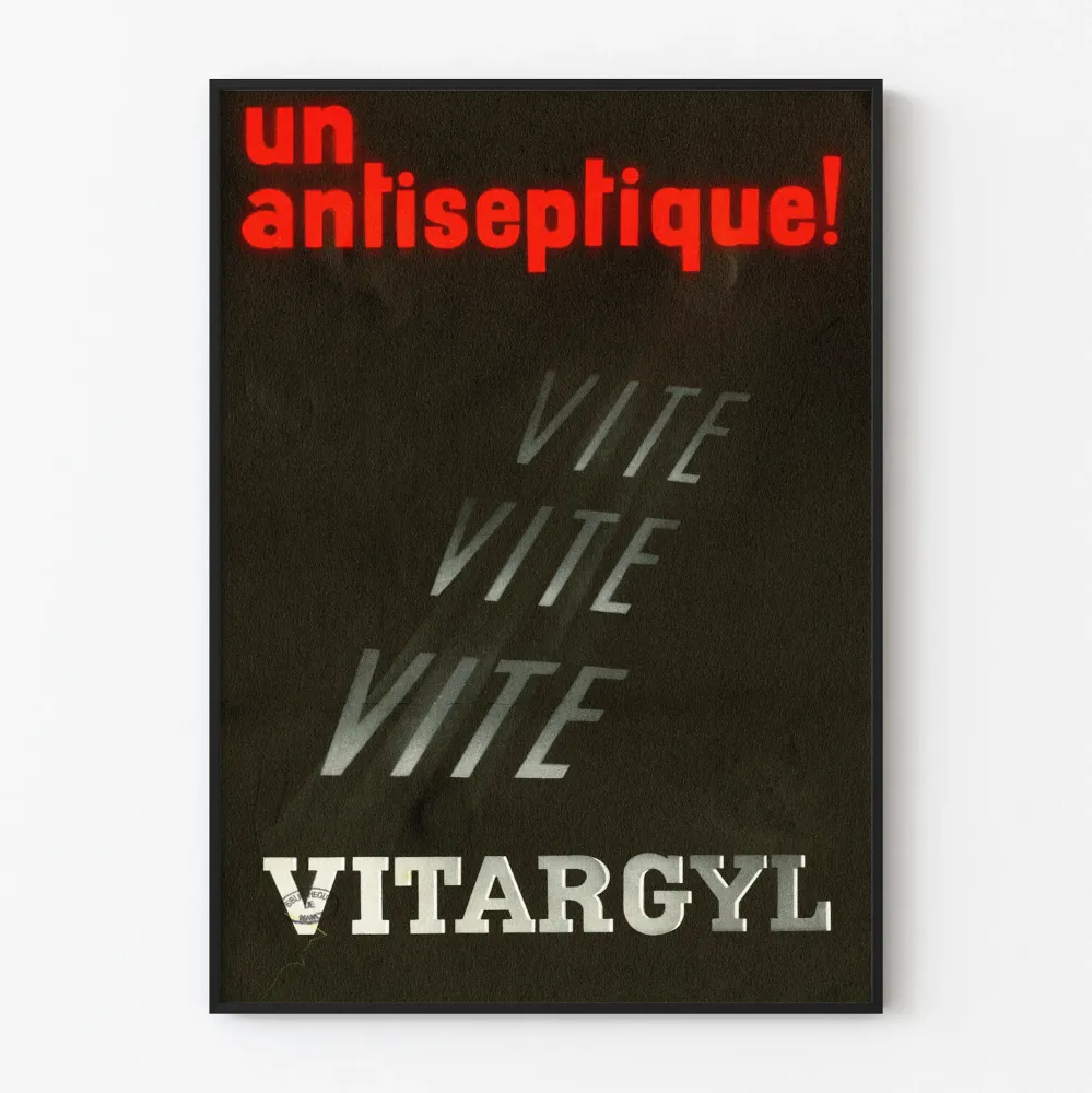 Plakat reklamowy vintage Vitargyl antyseptyczny