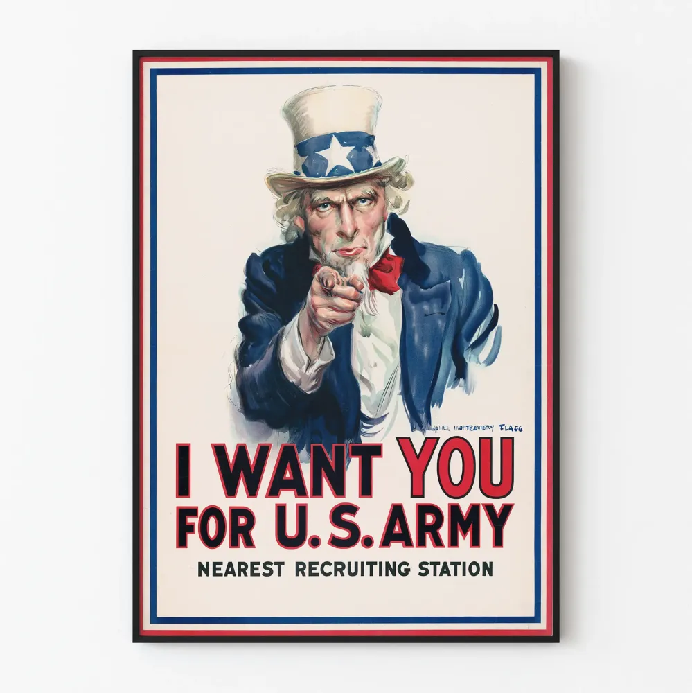 Plakat rekrutacyjny Armii Stanów Zjednoczonych « I Want You » vintage