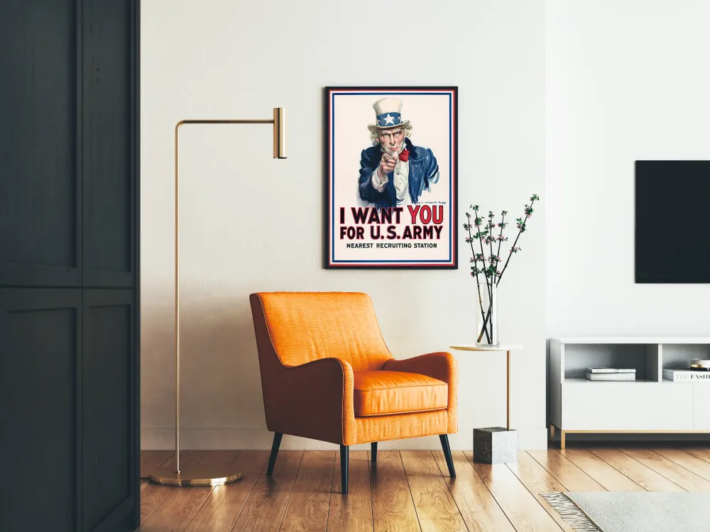 Plakat rekrutacyjny Armii Stanów Zjednoczonych « I Want You » vintage