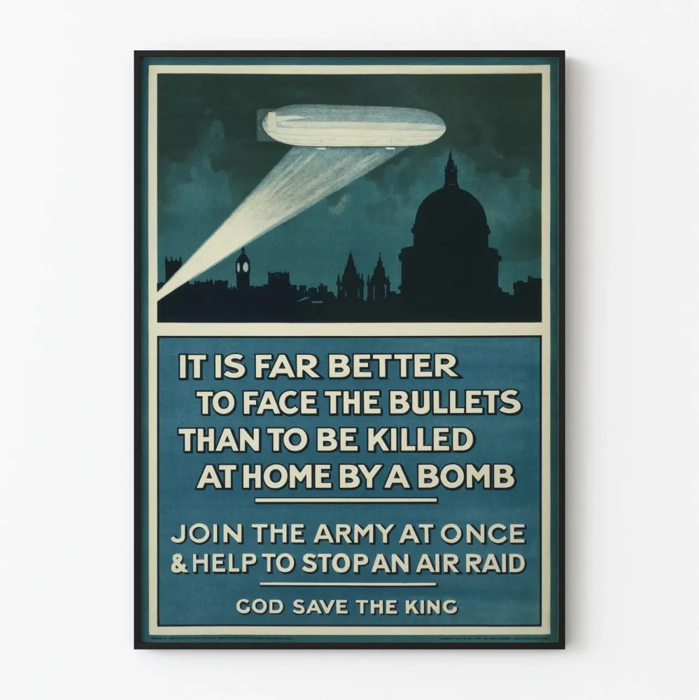 Plakat rekrutacyjny armii „O wiele lepiej stawić czoł kulom” vintage