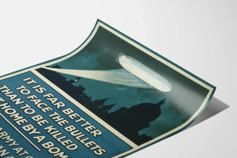 Plakat rekrutacyjny armii „O wiele lepiej stawić czoł kulom” vintage