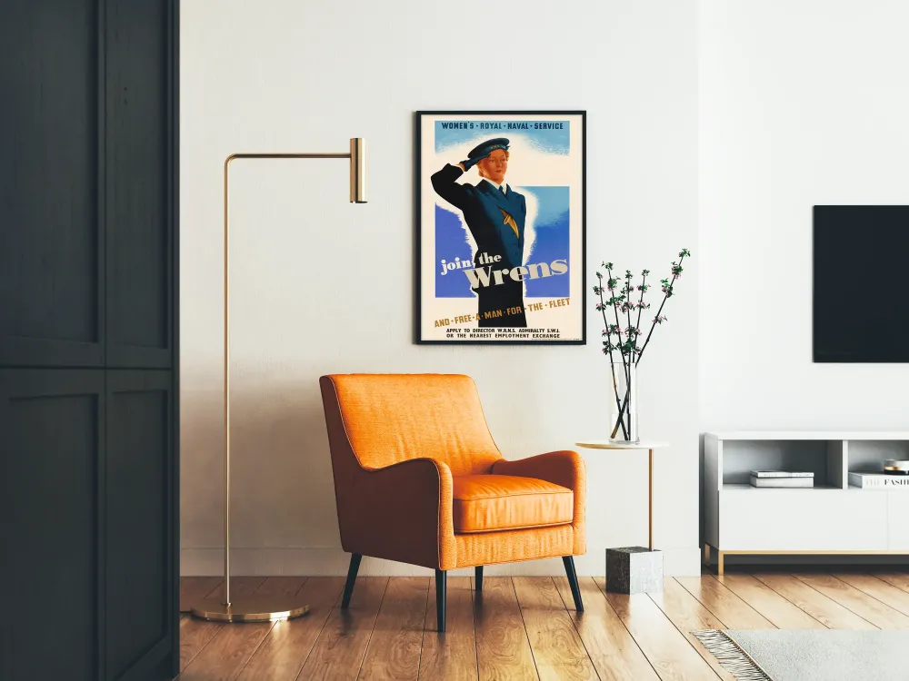 Plakat rekrutacyjny Kobieca Marynarka Wojenna Królewskiej Marynarki - Dołącz do Wrens